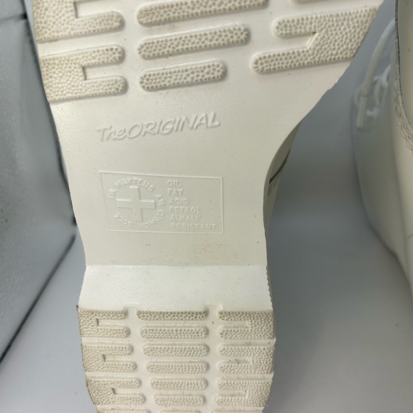 Dr. Martens 1460 Pascal Mono Smooth Leather Lace Up Boots- US:11M/12W, White, - Picture 14 of 16